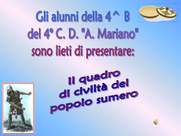i sumeri - Plessi di Scuola Primaria del IV CD "A. Mariano"