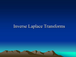 Inverse Laplace Transform