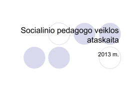 Soc.pedagogo ataskaita