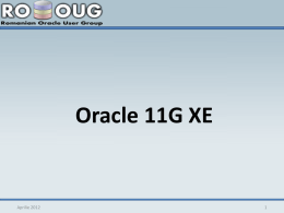 Oracle 11G XE