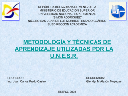 Diapositiva 1 - UNESR San Juan de los Morros