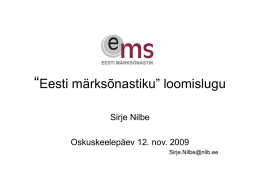“Eesti märksõnastiku” loomislugu