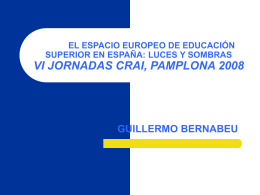 El Espacio Europeo de Educación Superior en España
