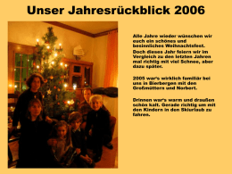 Unser Jahresrückblick 2006 - marc