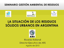 Presentacion Ricardo Rollandi ARS - Ministerio de Medio Ambiente