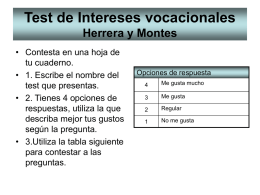 Test de Intereses vocacionales Herrera y Montes