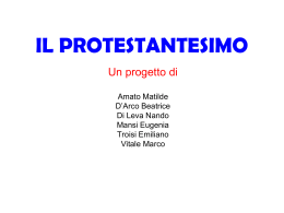 IL PROTESTANTESIMO - Liceo Classico Torquato Tasso