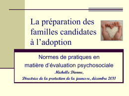 La préparation des familles candidates à l`adoption