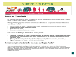 Guide de l`utilisateur - portail famille (octet - Ville de Bourg-La
