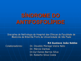 Síndrome do Antifosfolípide - Sociedade Brasileira de Nefrologia