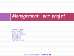 2– les caractéristiques du management par projet