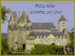 Millénaire de Solesmes - Abbaye Sainte-Marie des Deux