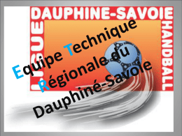 CR ETR 11 0609 - Ligue Dauphiné Savoie de Handball