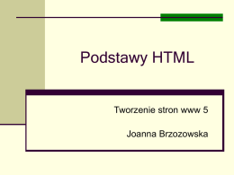 HTML - Tworzenie stron www