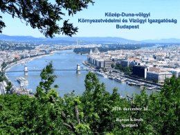 A projekt adatai - Közép-Duna