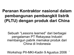Pengalaman kami dengan produk China