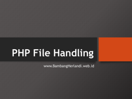 PHP - Penanganan file