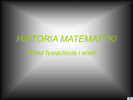 HISTORIA MATEMATYKI