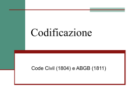 Codificazione - Sezione di Storia del diritto medievale e moderno