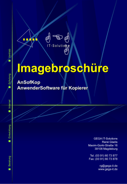 Imagebroschüre - GEGA IT
