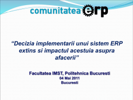 Lecture ComERP- The decision of ERP implementation