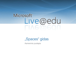Spaces_gidas - Švietimo portalas