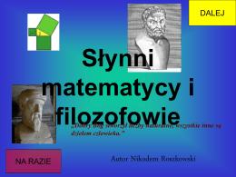 Nikodem Roszkowski kl. II E - "Słynni matematycy i filozofowie"