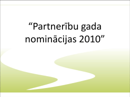 Foruma 2010 gada nominacijas