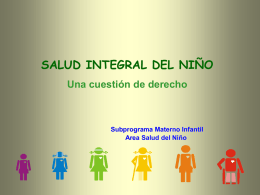 LA SALUD INTEGRAL DEL NIÑO - Ministerio de Salud San Luis