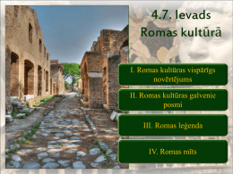 Ievads Romas kultūrā