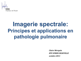 Imagerie spectrale : Principes des applications en pathologie