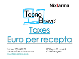Taxes: Euro per recepta