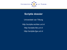 Plagiaatcontrole - Scriptiedossier