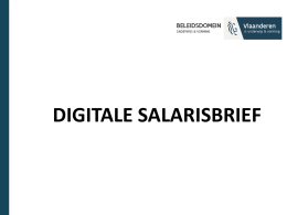 Digitale salarisbrief (Ronde van Vlaanderen 2015)