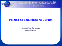Política de Segurança na USPnet - EERP-USP