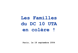 TERRORISTES en LIBERTE - Les Familles de l`Attentat du DC10 d