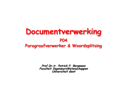 Woordsplitsing - Universiteit Gent