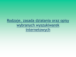 O wyszukiwarkach internetowych - Maciej Ruciński