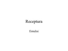 Receptura - emulze - prezentace ke stažení