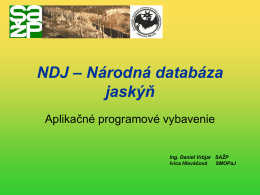 NDJ – Národná databáza jaskýň