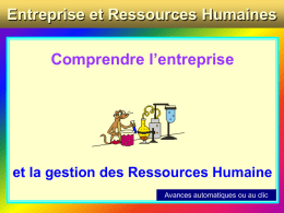 Entreprise et ressources Humaines - synthese