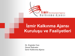 İzmir Kalkınma Ajansı: Kuruluşu ve Faaliyetleri