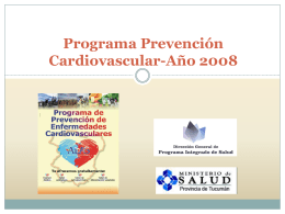 Programa Prevención Cardiovascular-Año 2008