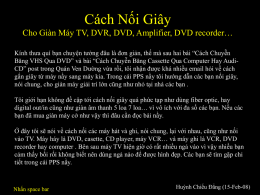 Cach noi giay tu may VCR hay may cassette player qua