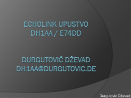 ECHOLINK UPUSTVO DH1AA / E74DD