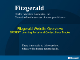 Introduction & Demonstration - Fitzgerald Health Education Associates
