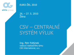 Centrální systém výluk - EURO