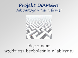 Projekt DIAMENT-Jak za*o*y* firm*?
