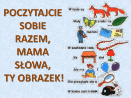 Poczytajcie sobie razem, mama słowa, Ty i obrazek