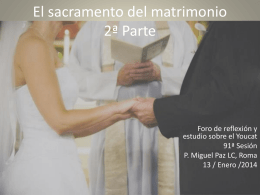 El sacramento del matrimonio